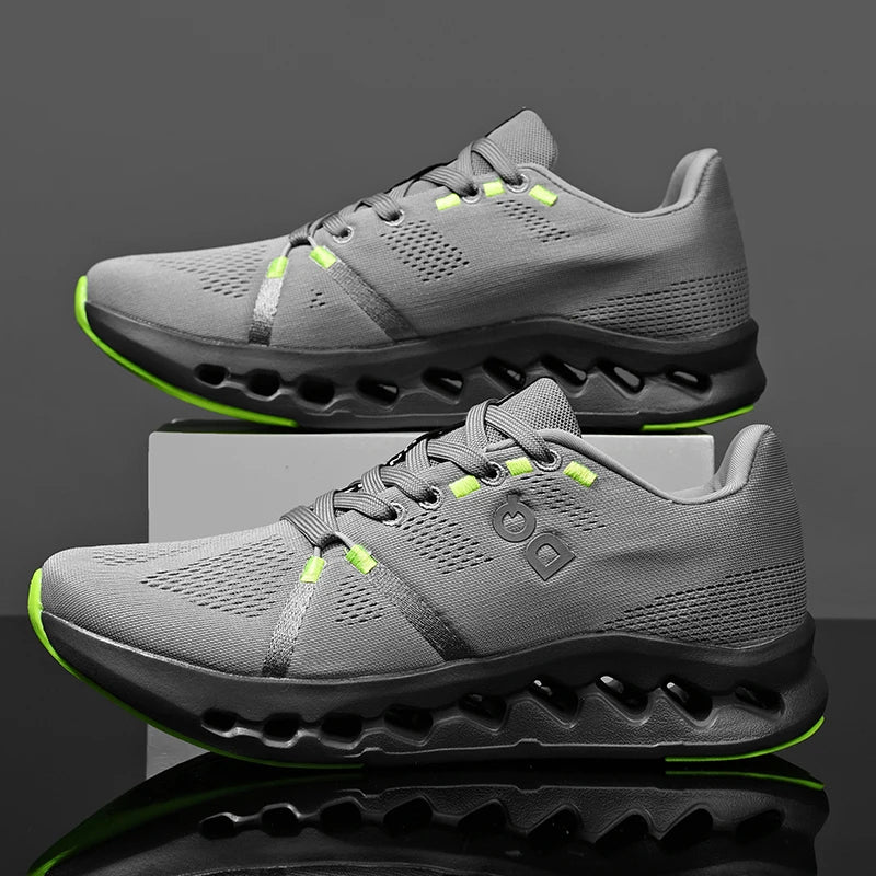Spring new men's sports shoes breathable mesh shoes casual shoes outdoor running shoes with cushioning and lightweight design