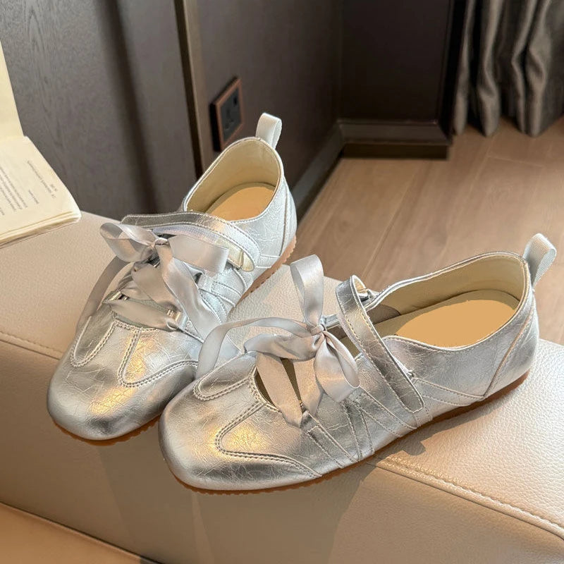 Flats Sport Shoes Running Walking Lace Up Shoes Woman Summer 2026 New Shallow Ballet Shoes Comfort Mujer Zapatos