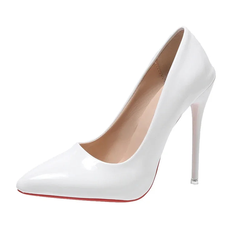 Sexy Super High Ethnic Pumps with Thin Heels and Pointed Toe for Office & Career Red Bottom High Heels Plus Size Heels 44 45