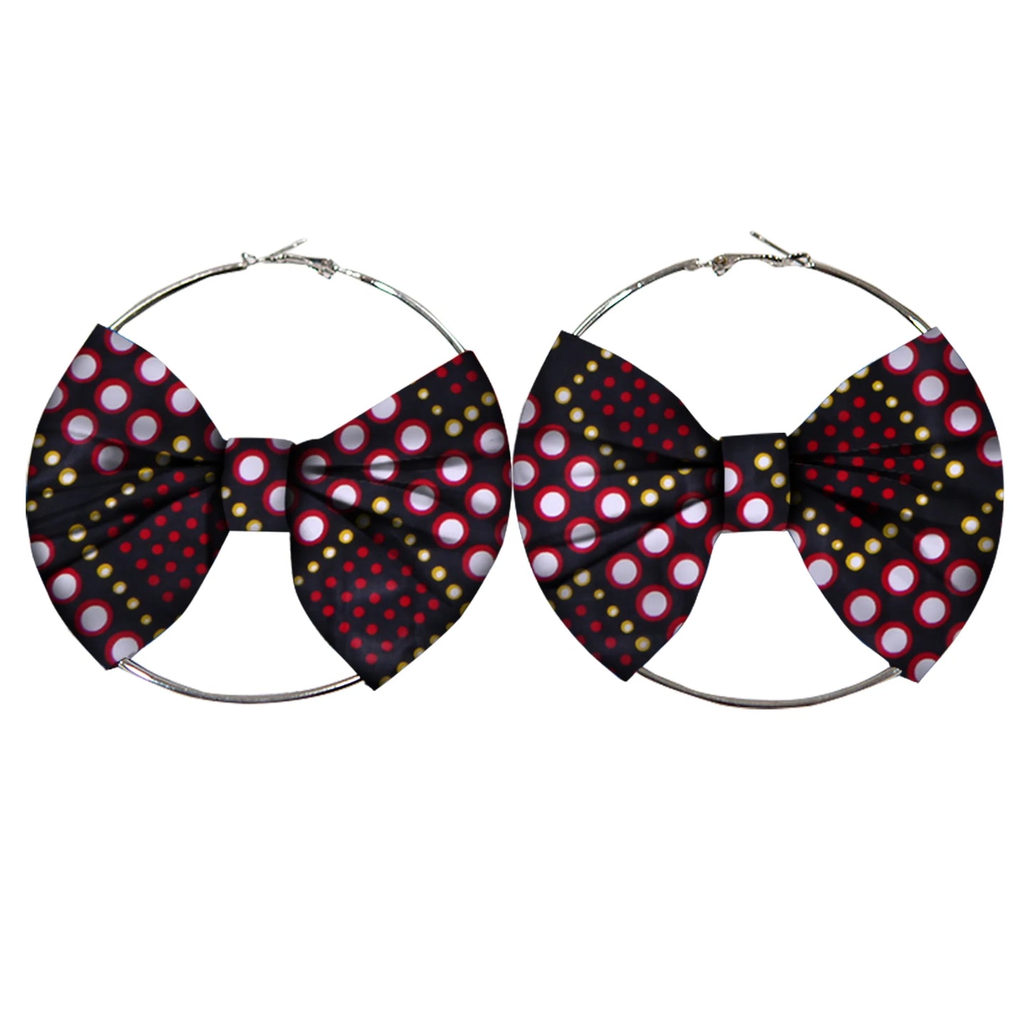 African Earrings Fashion Women Africa Handmade Statement Circle Jewellery Print Wax Fabric Accessories WYA078