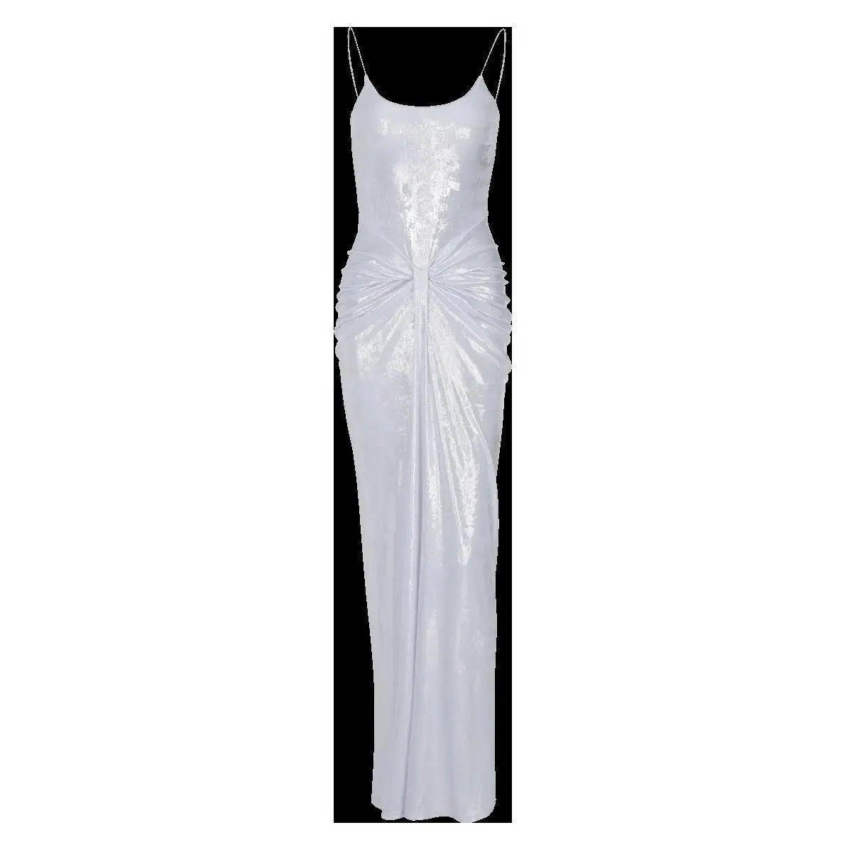 Sexy Royal Sister Style European and American Women's Clothing Fashion Wrinkled Kink Waist Tall Slim Long Suspender Dress