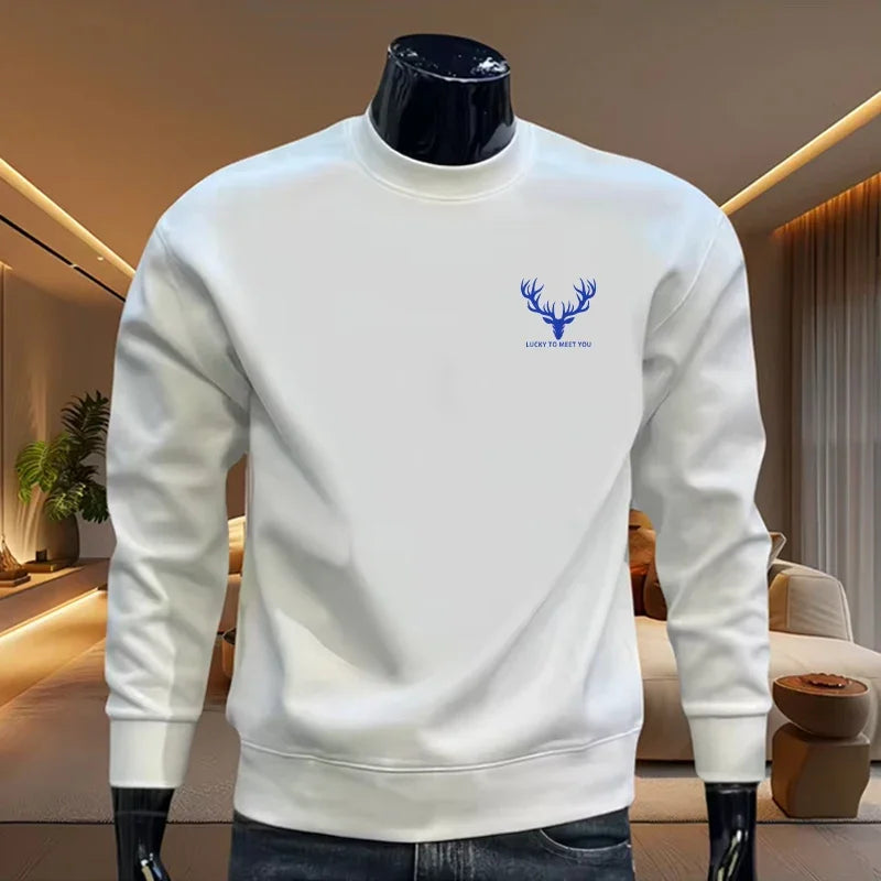 2026 New Arrival Men's Sweatshirt Spring Autumn Daily Casual Fashion O-neck Hoodie Male Home Outdoor Comfort Long Sleeve Tops