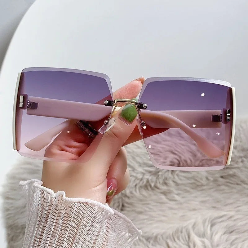 Korean Style Classic Black Big Square Shades Sunglasses for Women Men Fashion Women Sunglasses with Uv Protection BAZAARHUBO