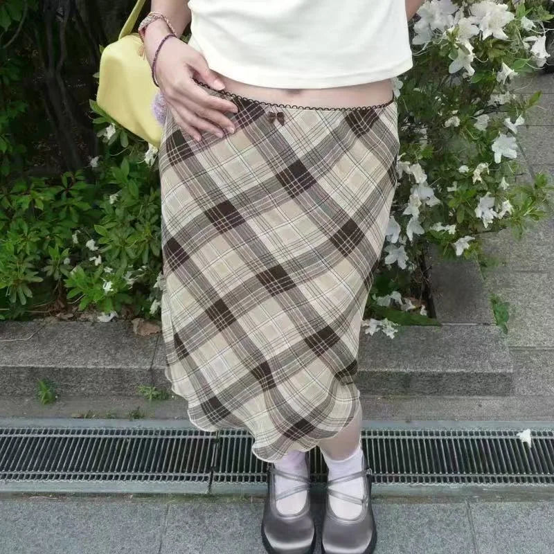 Spring Summer Women's Long Skirt High Waist A-line Skirt Ladies Korean Fashion Solid Pink Fishtail Skirts for Women