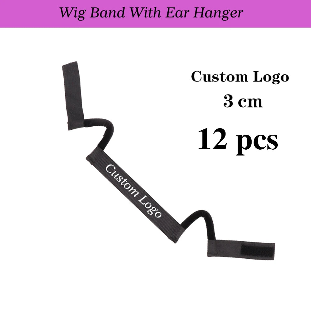 Custom Lace Melting Band With Ear Hanger For Wigs12Pcs/Set Painless Headband For Wig Personalization Installation Band For Edges