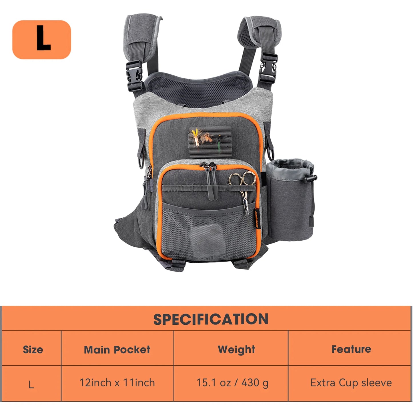 Fly Fishing Bag For Men and Women Fishing Chest Pack Fishing Tackle Boxes Storage Bags Outdoor Ultra Light Vest Fanny Packs