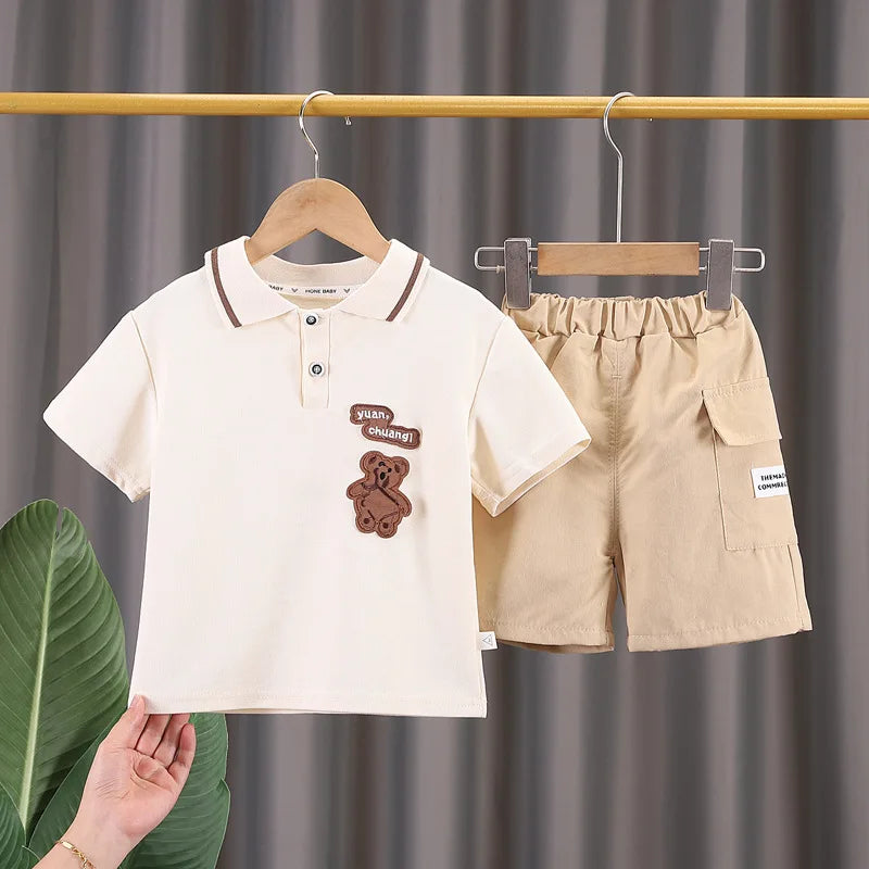 Summer Siblings Attire Fashion Baby Girls Dress Boys Clothes Short Sleeve Suit Children Girls Skirt Cotton Casual Kids Outfits