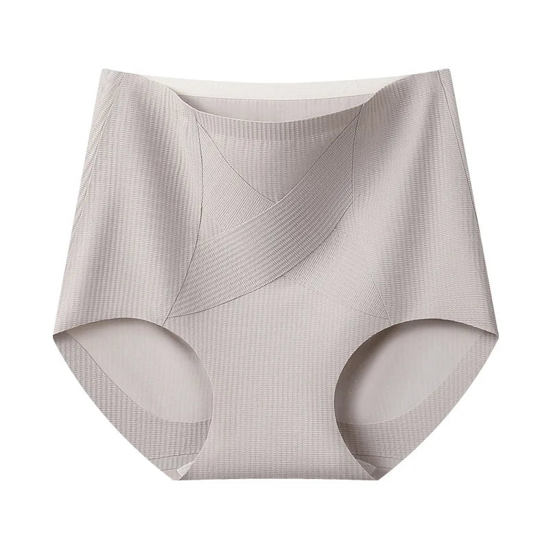 High Waisted Seamless Panties for Women Tummy Control Pure Cotton Non Roll Waistband Butt Lifting Shaping Underwear