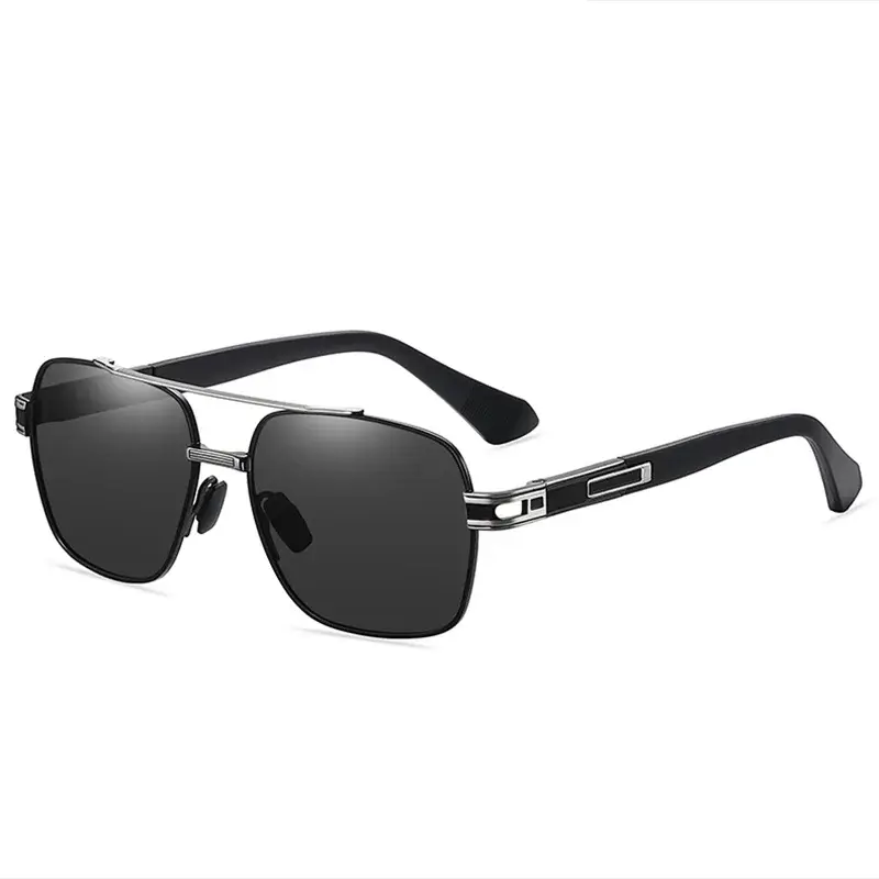 Anti-glare Minus Lens Prescription Metal Sunglasses Men Polarized UV400 Driving Goggle 0 -0.5 -0.75 -1.0 To -6.0 BAZAARHUBO
