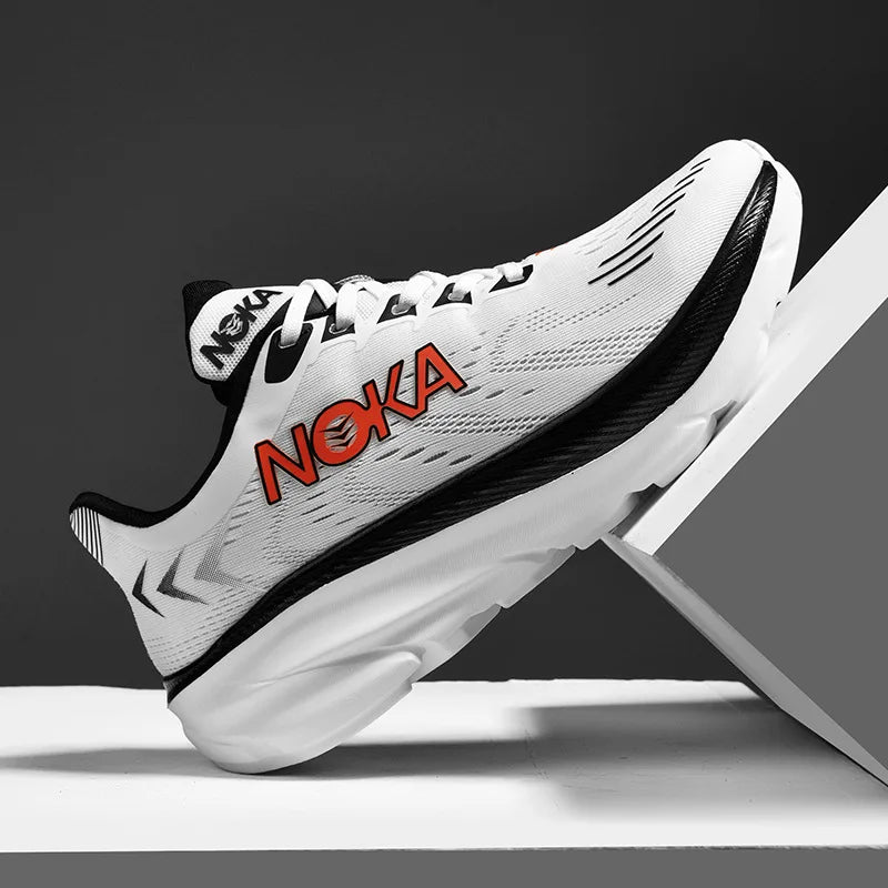 2025 New Fashion Trend Men's Thick Soled Running Sneakers Breathable Mesh Outdoor Sports Comfortable Lightweight Lace-up Shoes