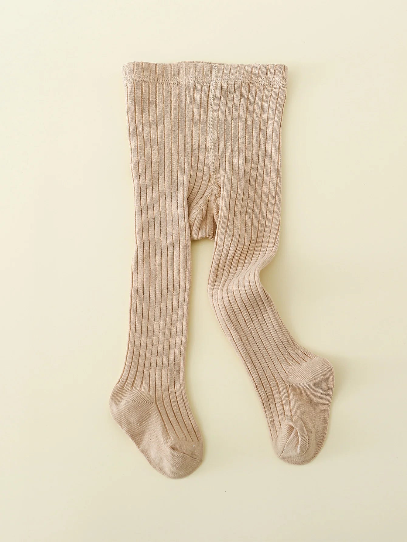 1-Pack of Simple Basic Vertical Striped Leggings for Baby Girls, Suitable for Girls' Daily Life
