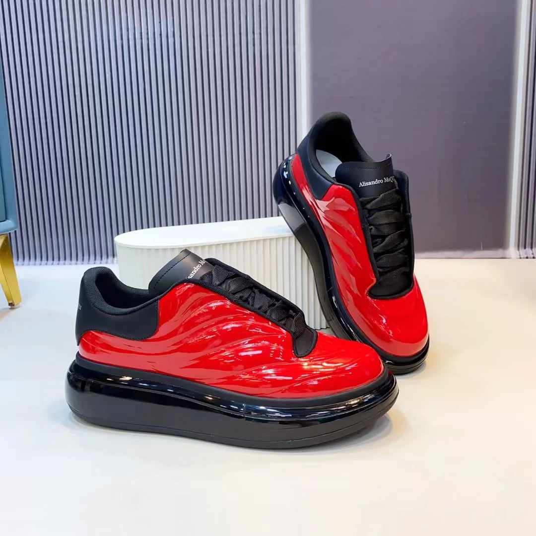 Handcrafted Leather Casual Sneakers Man Platform Trainers Unisex Originality Flat Loafers Men's Footwear