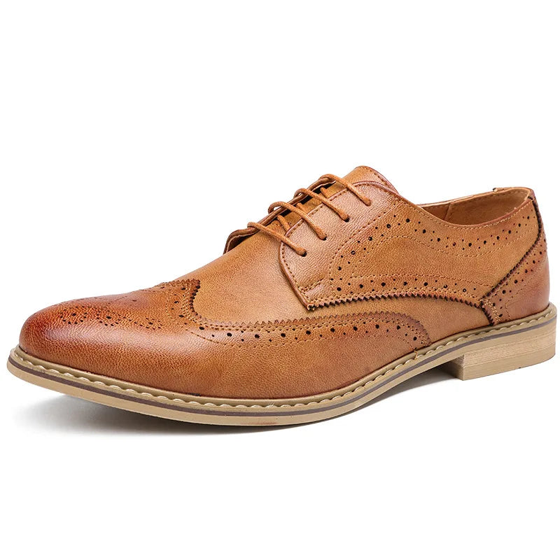Mens Dress Shoes Breathable Business Formal Oxford Shoes for Wedding Stylist Leather Shoes