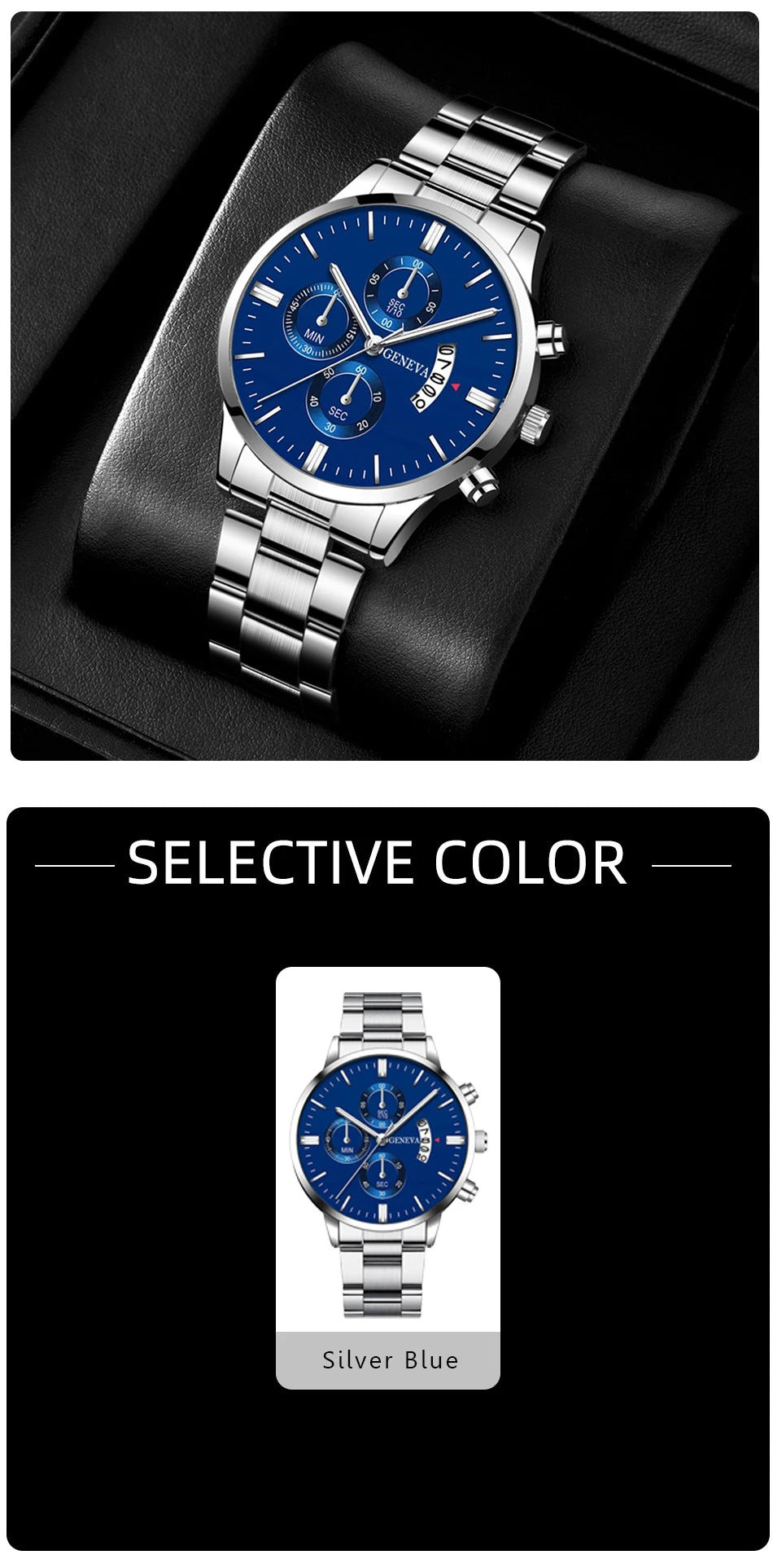2023 Luxury Fashion Mens Watches Silver Stainless Steel Quartz Wrist Watch Men Business Watch Male Calendar Clock Reloj Hombre