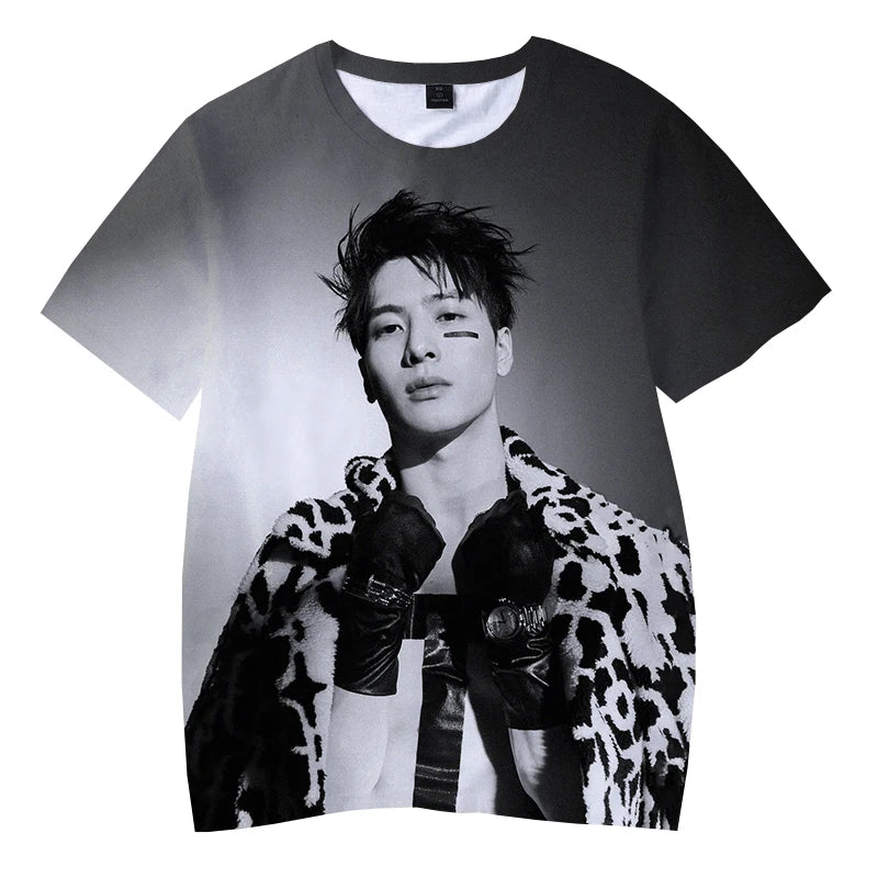 Newest Jackson Wang 3d Print T-shirt Unisex Kids Children's Round Neck Casual Sweatwear Kpop GOT7 Men Women Fashion Oversize Tee
