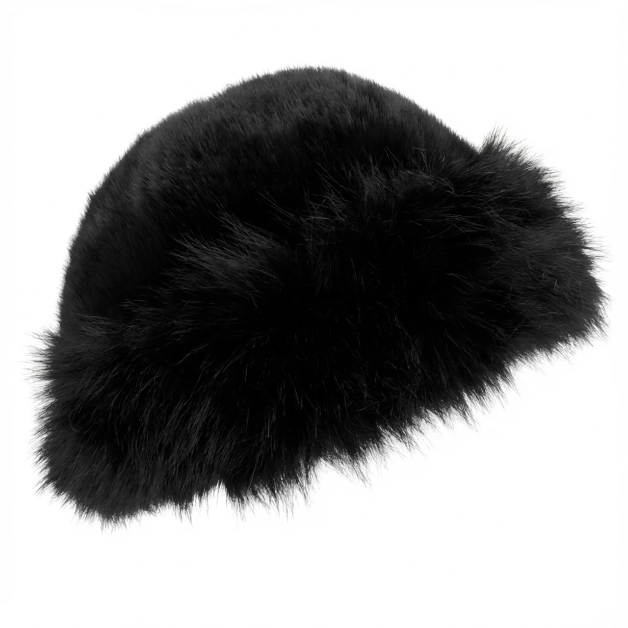 Fuffy Fur Kids Winter Hat Solid Color Thicken Plush Warm Mongolian Hats For Boys Girls Outdoor Cold-proof Bucket Cap