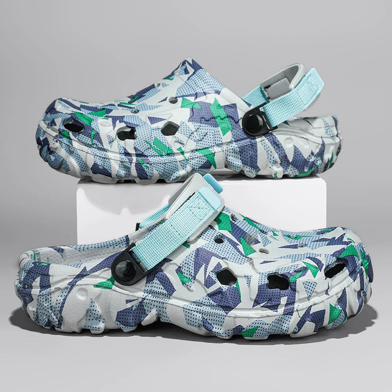 Plus Size 47 Summer Men Slippers Light EVA Men's Casual Shoes Hole Shoes Clogs Home Garden Outdoor Male Beach Flat Sandals