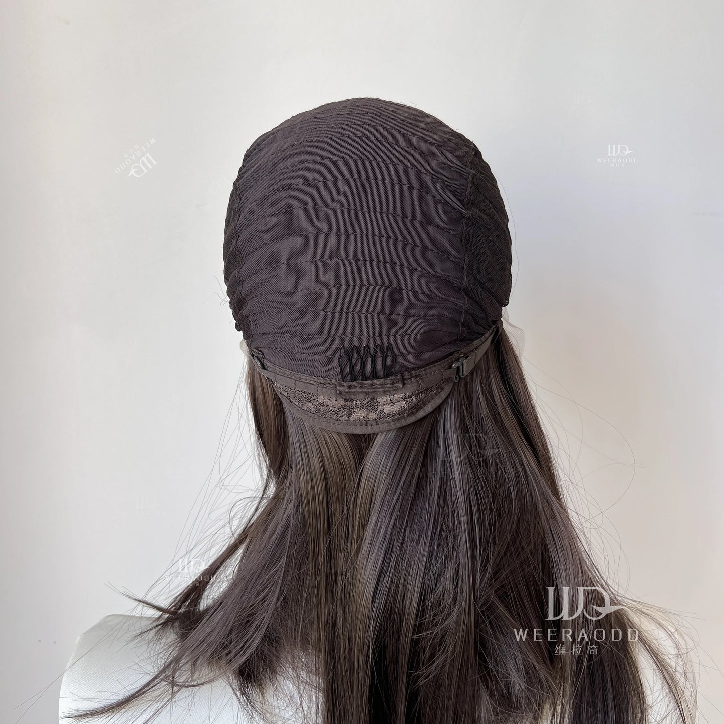Dark Brown Shoulder Length Synthetic Lace Front Wigs for Women 13x4 Glueless Middle Part Synthetic Wigs 150% Density Natural