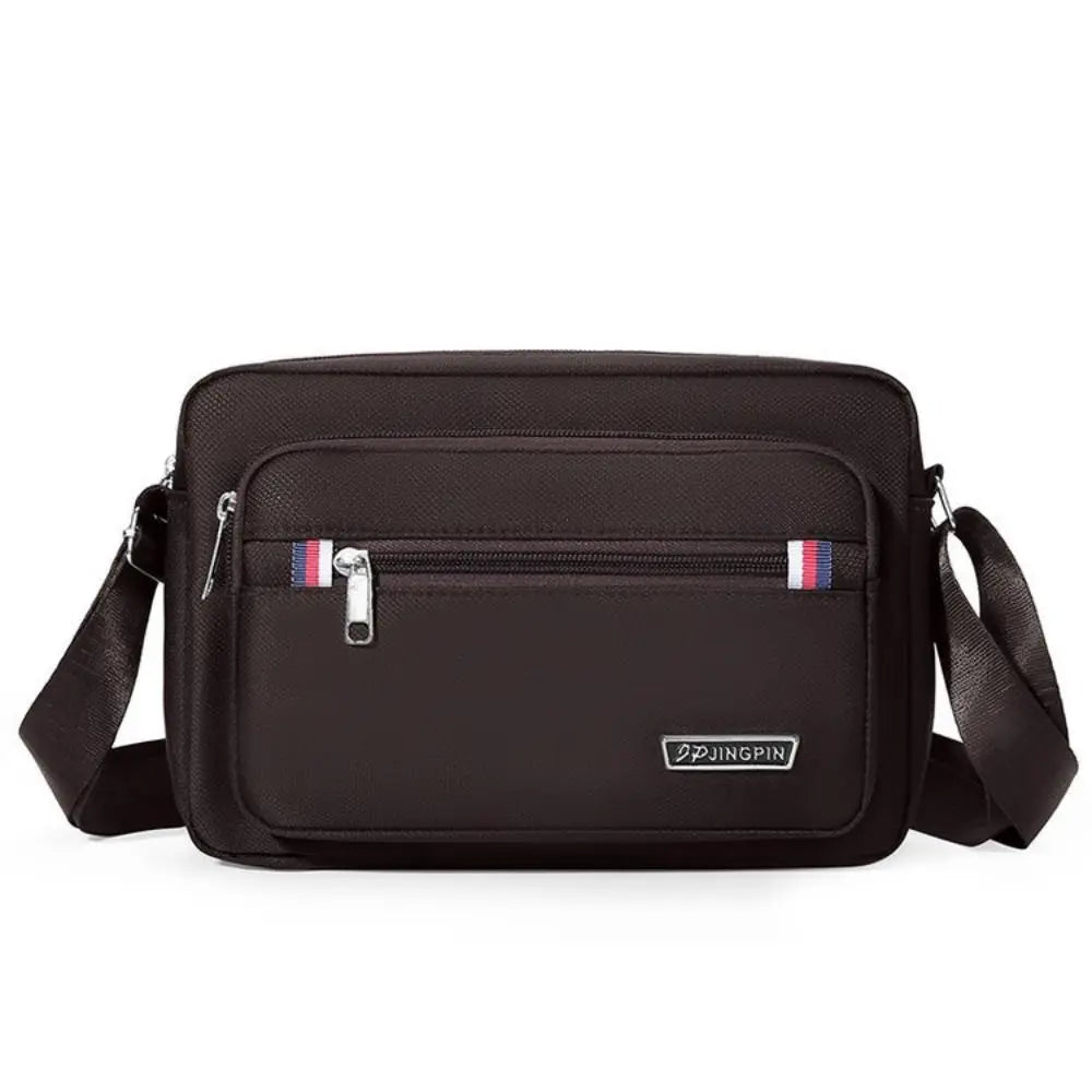Men Crossbody Bags Male Nylon Shoulder Bags 4 Zippers Boy Messenger Bags Man Handbags for Travel Casual Large Satchel