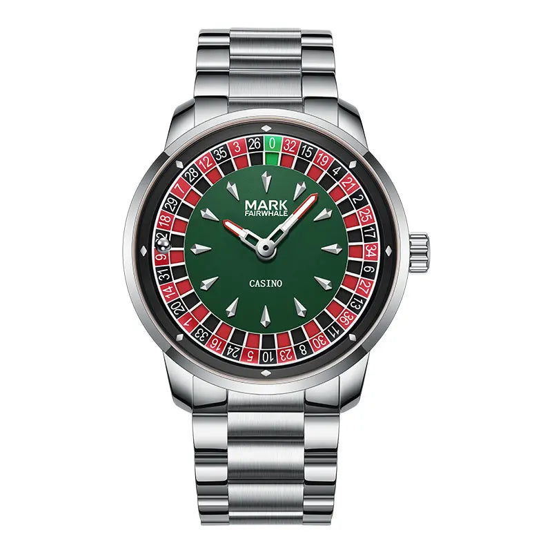 Mark Fairwhale 5031 Fashionable Roulette Men watch Trendy Night Light Waterproof Quartz Watch Light Luxury Watches for Men