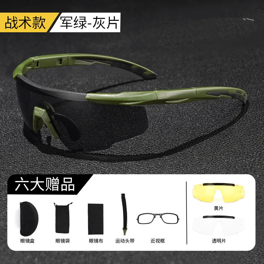 Tactical Glasses Fans Real CS Shooting Glasses Outdoor Windproof Sand Riding Goggles hiking glasses