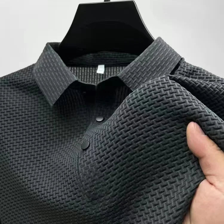 2023 M-4XL Summer New Men's Short Sleeve T-shirt Cool and Breathable POLO Shirt Business Casual Sweat-absorbing Top