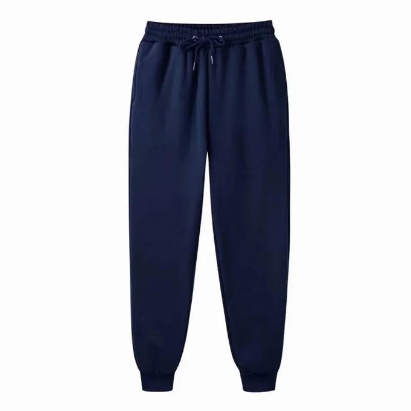 Mens Casual Pants Autumn Winter Fleece Sweatpants Men Running Jogger Sports Gym Trousers Fashion Solid Color Workout Long Pants