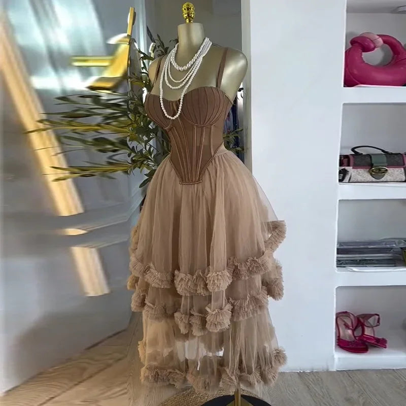 Women's Dress Set Sleeveless Strap Tops and Pleated Tiered Skirts Suit Elegant Vacation Birthday Two 2 Piece Set Outfits