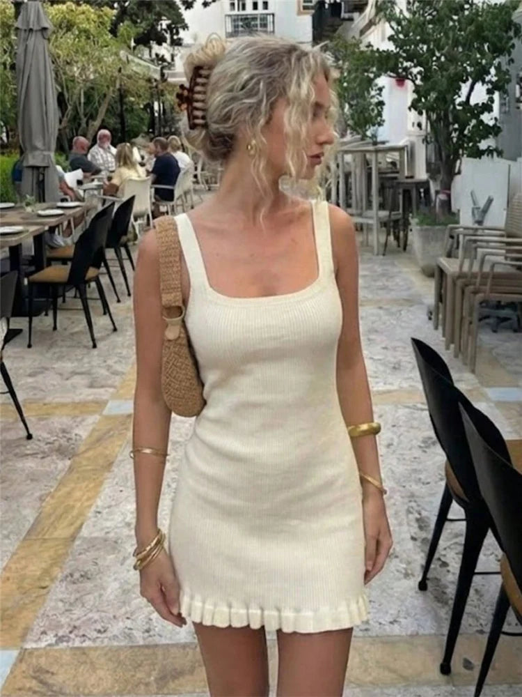 Elegant Solid Polka Dot Dress Women Sexy Deep V Neck Puff Sleeve Waist-cinching Mini A-line Dresses 2026 Summer Lady Party Robe