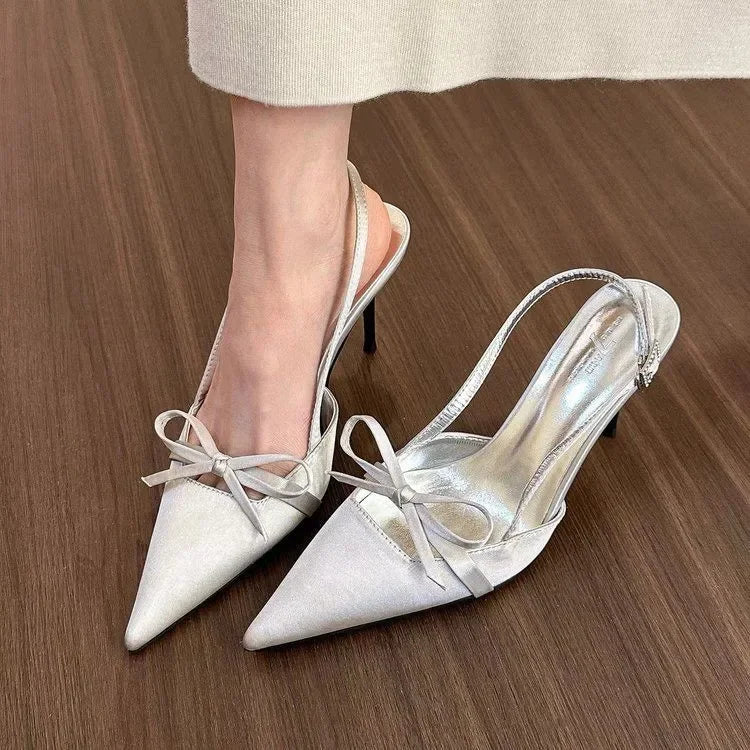 Pointy single-shoe women 2026 new spring stiletto sandals French with skirt temperament pink high heels kawaii shoes