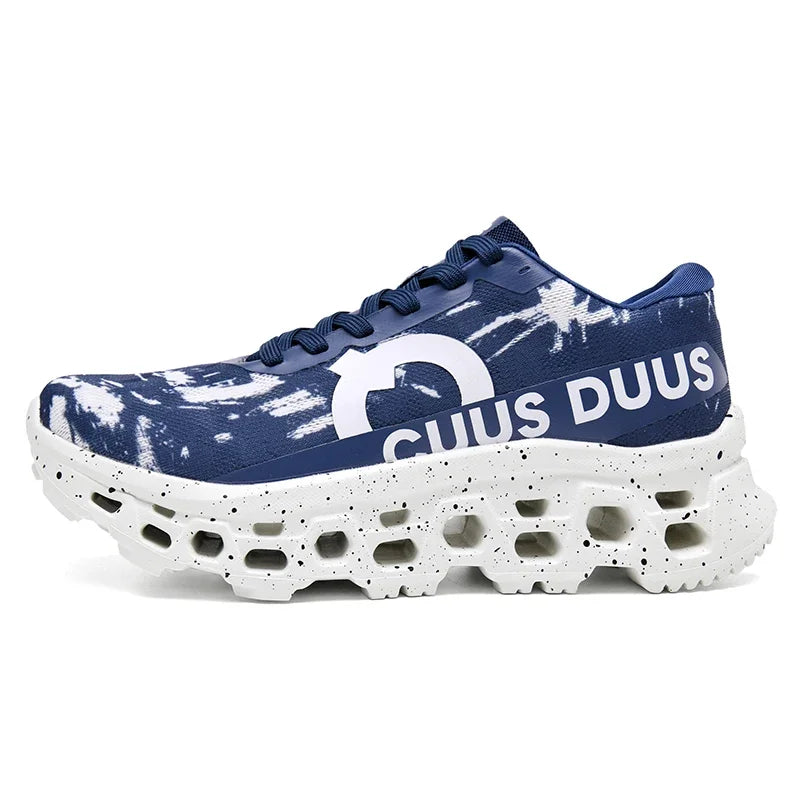 Running Shoes for Men Women Hollow Perforated Cushion Shock Absorbing Outdoor Hiking Sneakers Casual Chunky Walking Trainers