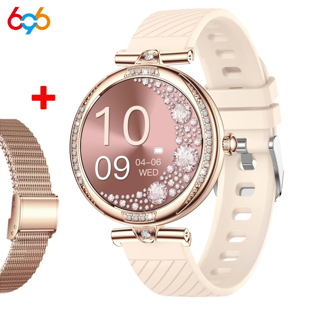 2025 Blue Tooth Call Lady Smartwatch 1.19" AMOLED Screen Women Smart Watches Waterproof Sports Fitness Tracker Health Bracelet