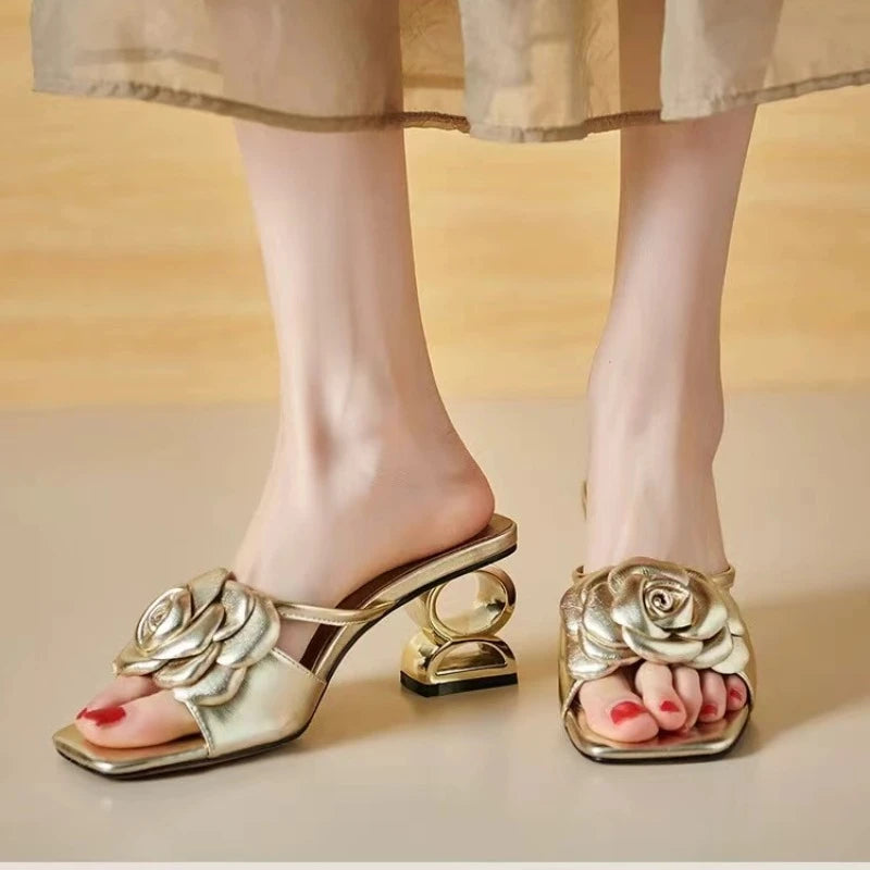 Designer High Heels Women Sandals 2024 Summer New Platform Sandals Heels Flower Dance Sandals Luxury Sandalias Shoes for Women