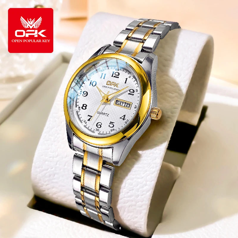 OPK 8110 Classic Quartz Watch Waterproof Watch for Women Stainless steel Luxury Brand Ladies' Watch Reloj Mujer