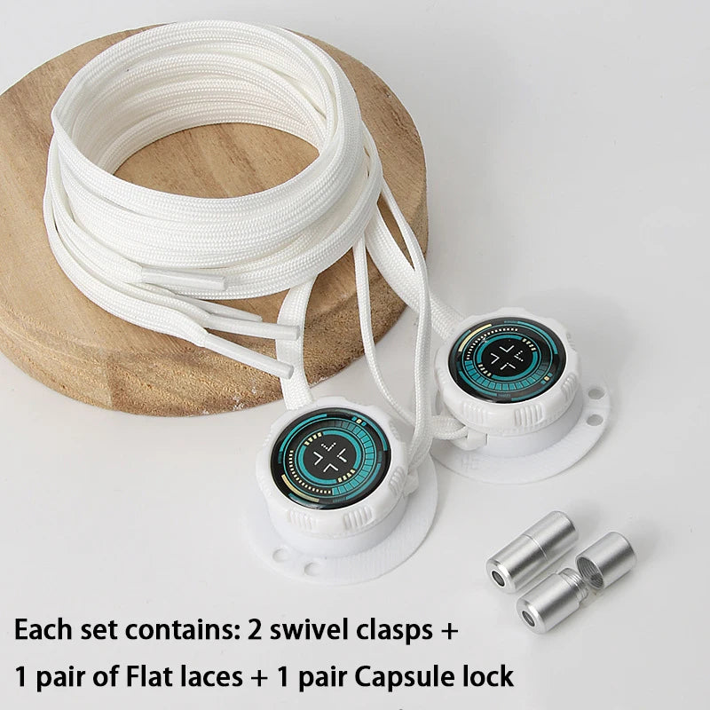 No-Tie Automatic Shoelaces New Swivel Buckle Laces Without Ties Casual Shoes Sneakers Shoe Accessories for Adults and Kids