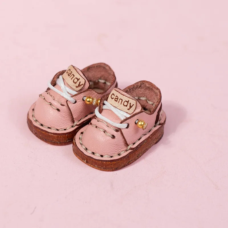 Ob11 Girl Doll Candy Shoes Fashion Holala Cowhide Flat Shoes For Boy, Obitsu11,Body9, Gsc, Ddf, Nendoroids, 1/12bjd Doll Shoes