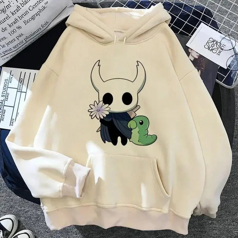 Hollow Knight Hoodies Men Korea Ulzzang Grunge Y2k Aesthetic Fmale Autumn and Winter Pullover Hoddies Streetwear Graphic