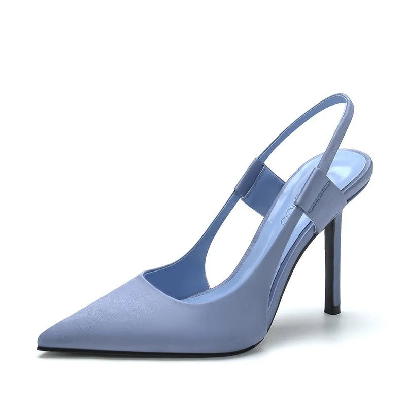 Luxury 2026 Pink Pointed High Heels Women's Slender High Heels Elegant New French Style Headed High Quality Summer Sandals