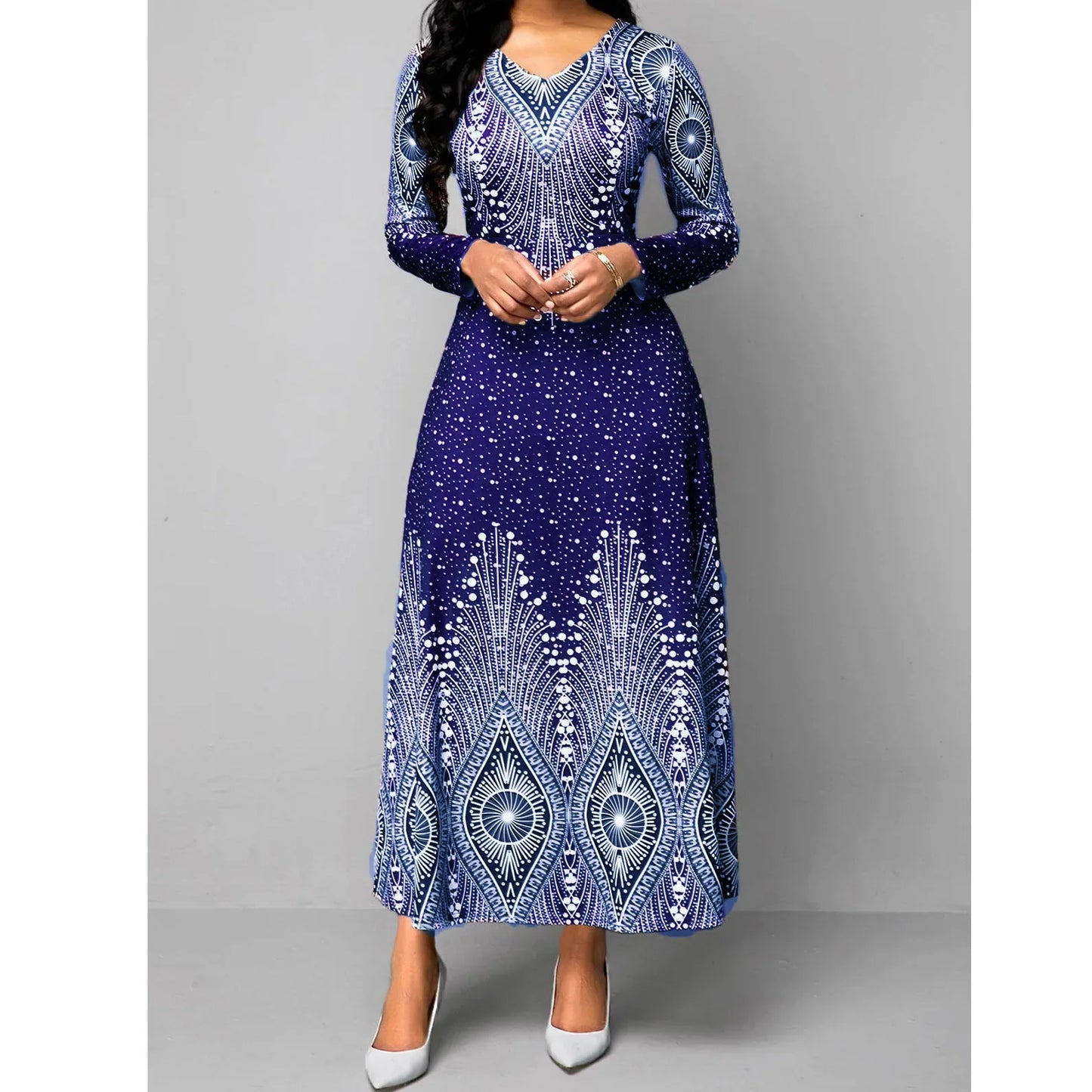 New 2026 Women's South African Long Dress For Women Dashiki Fashion Summer Print Dress Ankara Party Dress Festa African Clothing
