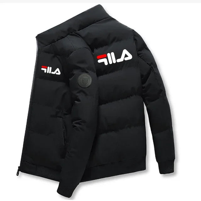 New men's short cotton-padded jacket for autumn and winter 2025, outdoor fashionable stand-up collar jogging men's clothing