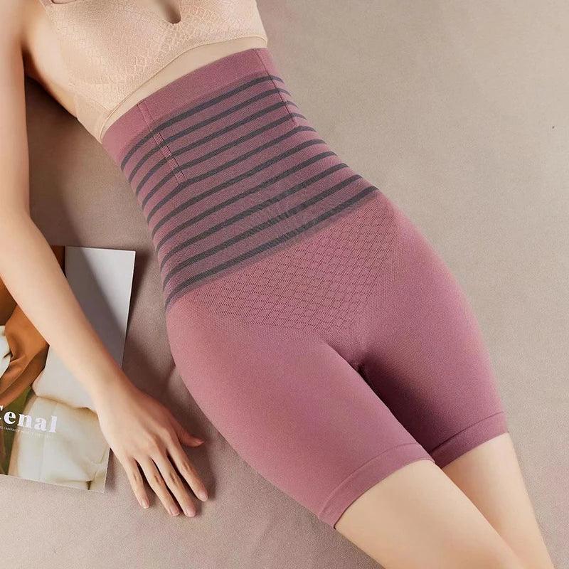Flarixa High Waist Flat Belly Panties Plus Size Seamless Women's Shorts Body Shaping Boxers XXL Safety Shorts Slimming Underwear