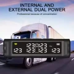 Wireless Solar Tyre Pressure Monitoring System TPMS with Black and White LED