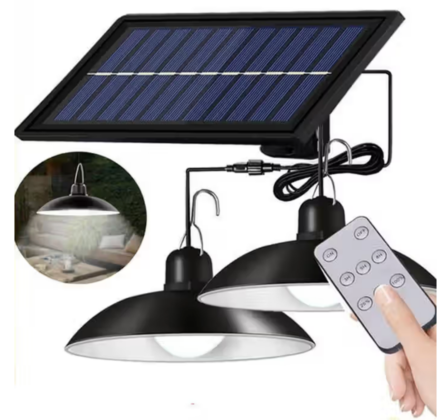 Solar Powered Indoor/Outdoor Solar Pendant Light