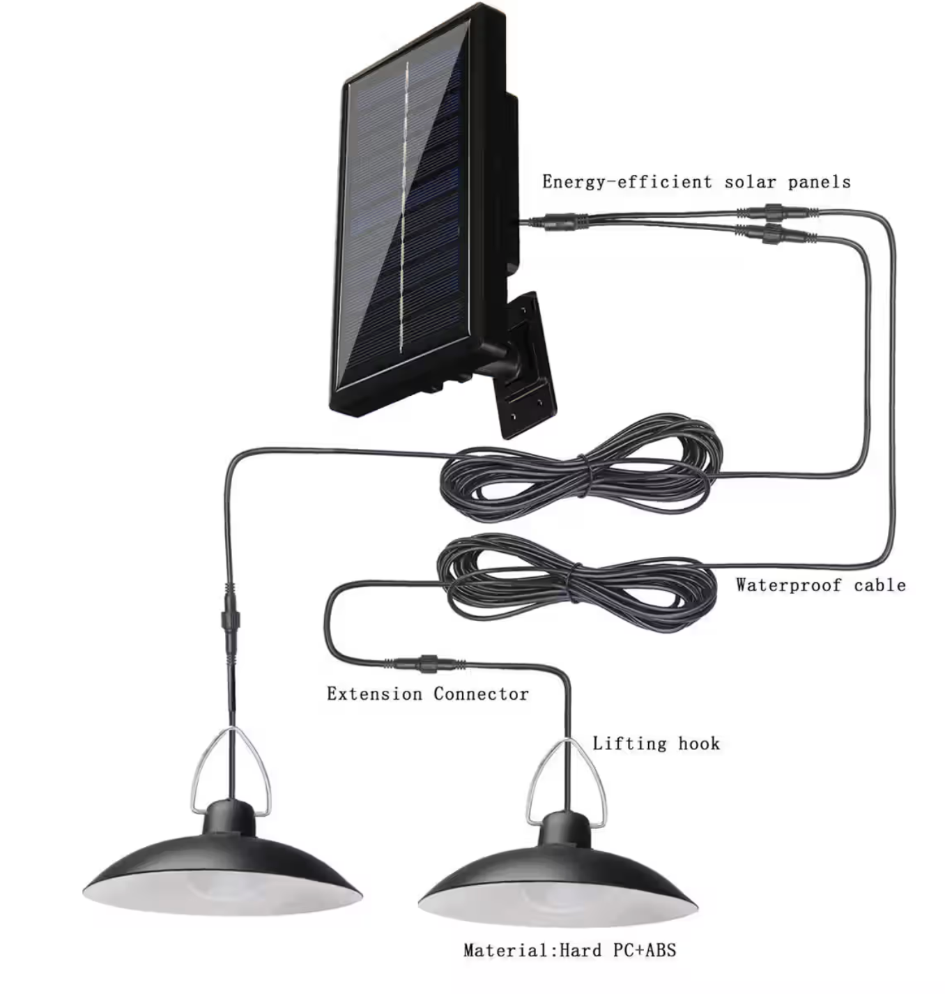 Solar Powered Indoor/Outdoor Solar Pendant Light