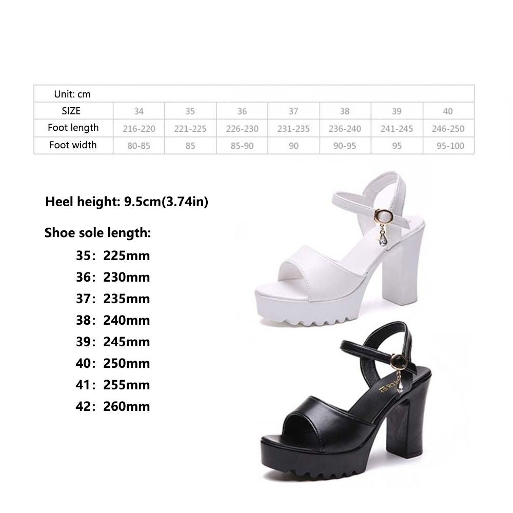 Fashion Fish Mouth High Heel Sandals Buckle Slope Casual Platform High Heels Comfortable Non-slip Women's Sandals Summer