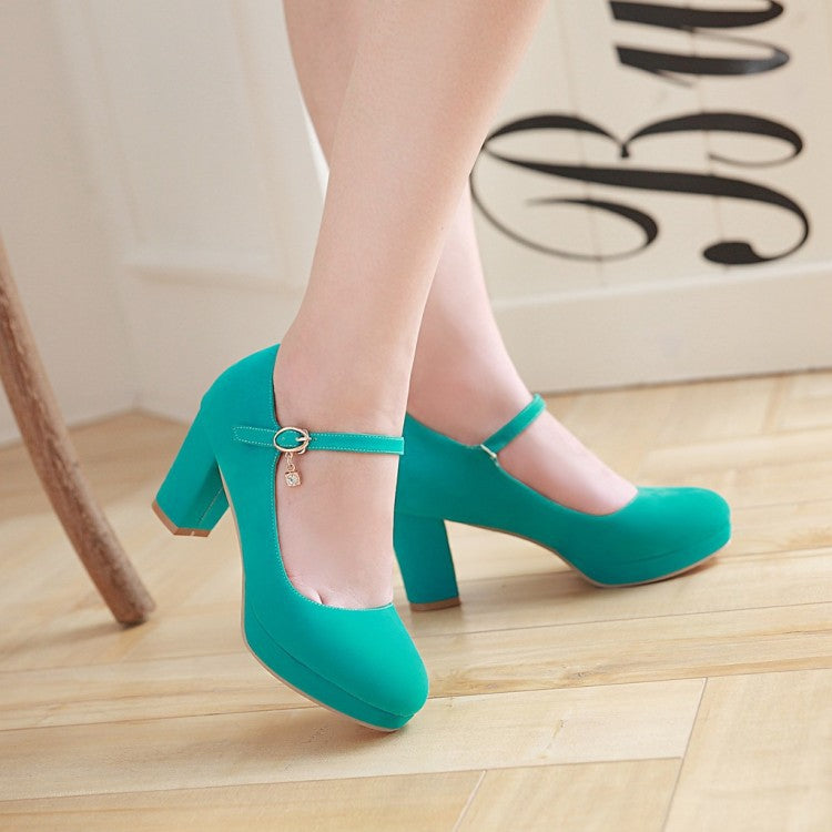 Women Pumps Ankle Strap Red Bridal Wedding Party Platform Dress High Heel Shoes Suede Ladies Black Office Shoes 32-43