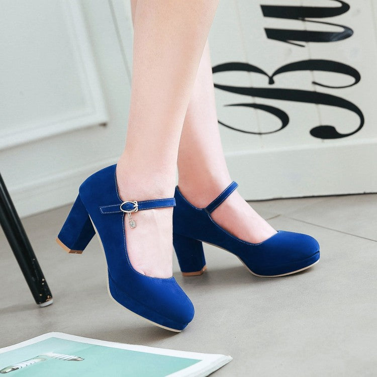 Women Pumps Ankle Strap Red Bridal Wedding Party Platform Dress High Heel Shoes Suede Ladies Black Office Shoes 32-43