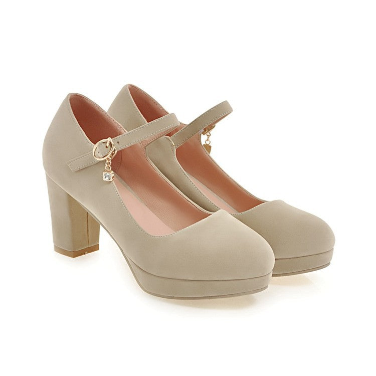 Women Pumps Ankle Strap Red Bridal Wedding Party Platform Dress High Heel Shoes Suede Ladies Black Office Shoes 32-43