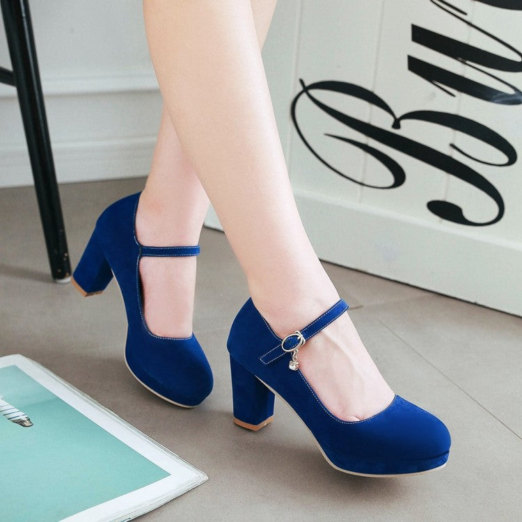 Women Pumps Ankle Strap Red Bridal Wedding Party Platform Dress High Heel Shoes Suede Ladies Black Office Shoes 32-43