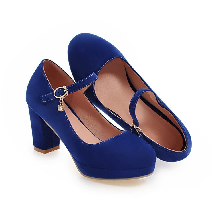 Women Pumps Ankle Strap Red Bridal Wedding Party Platform Dress High Heel Shoes Suede Ladies Black Office Shoes 32-43